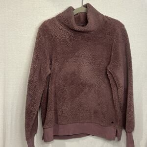 Gaiam Sherpa Funnel Neck Popover Top Studio to Street Women’s XL Purple Pink